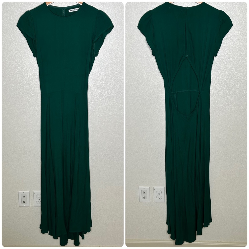 Reformation Gavin Dress green 2